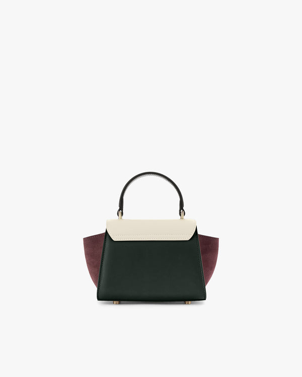 Sac ALEXIA NANO Colourblock Canopé, vue de face, poignée rigide, posé sur fond blanc