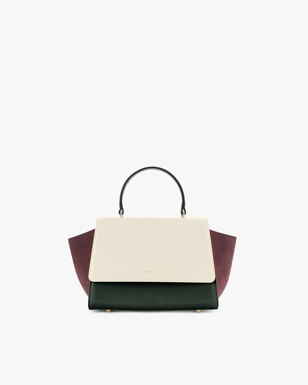 Sac ALEXIA Colourblock Canopé de face, poignée gainée, ailes latérales déployées