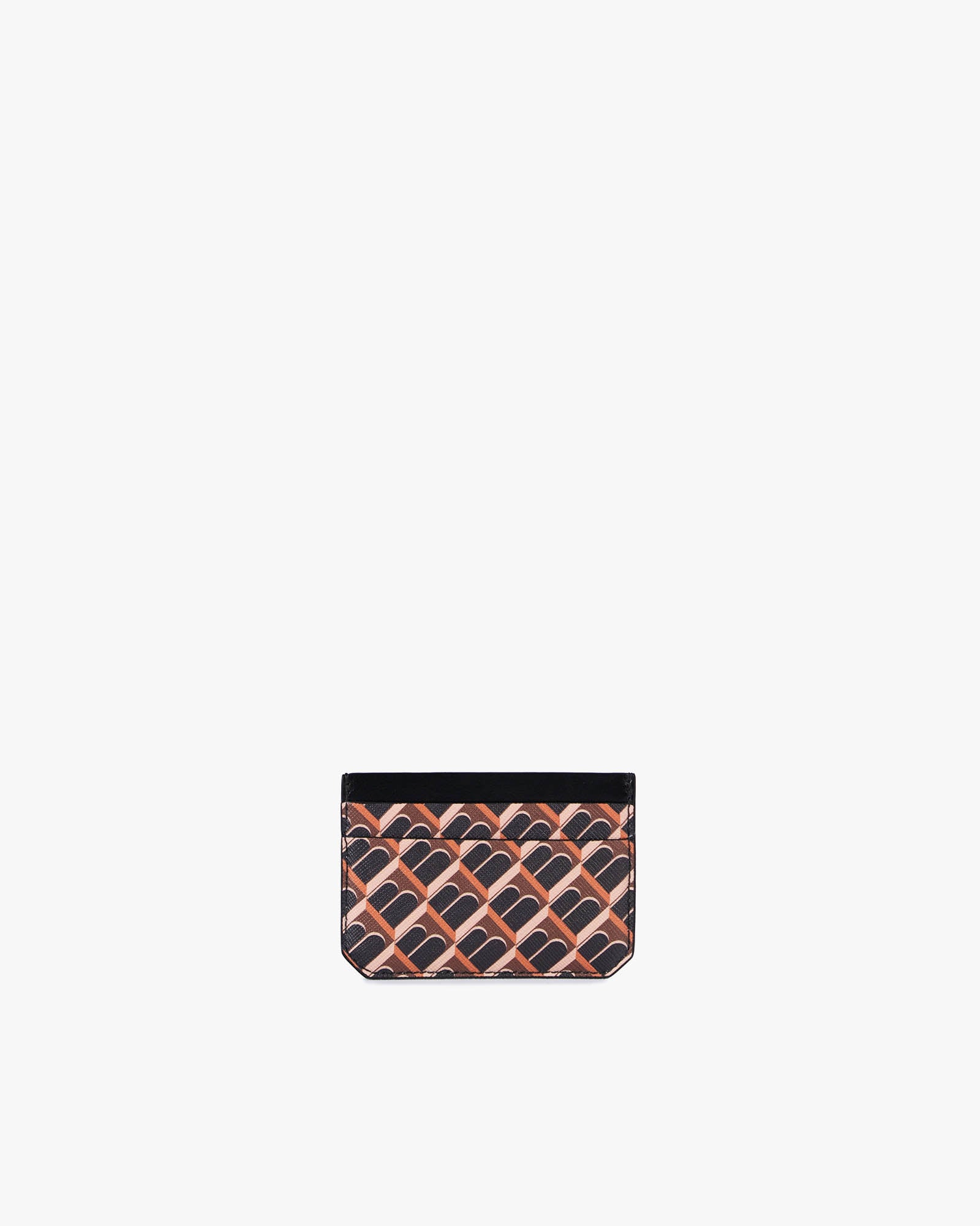 CARD HOLDER MONOGRAM - Brown & Black