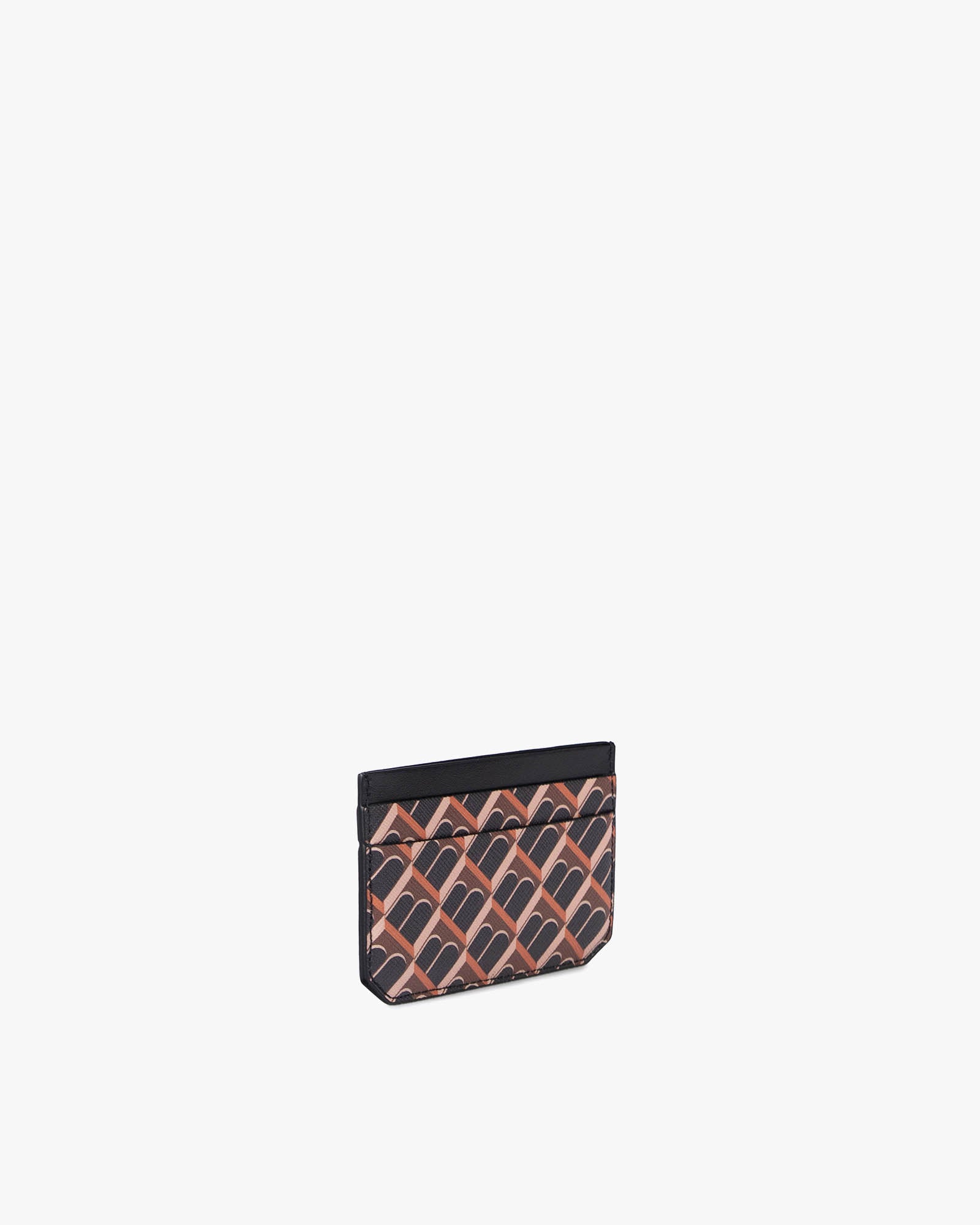 CARD HOLDER MONOGRAM - Brown & Black