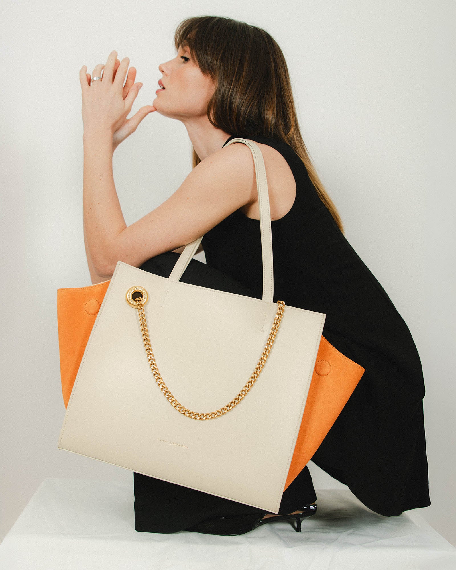 LEXI - Taupe and Orange