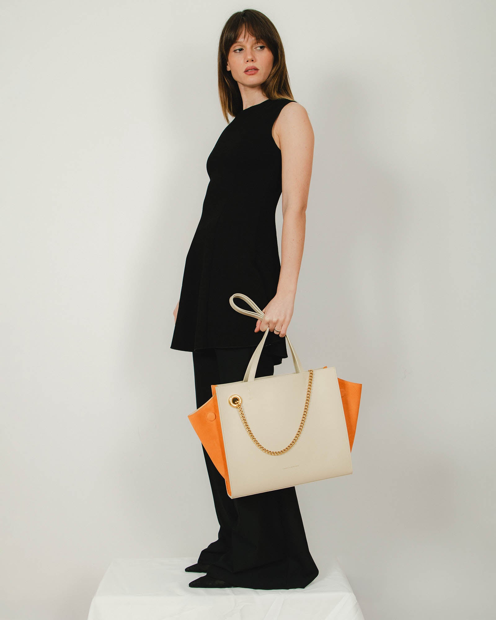 LEXI - Taupe and Orange