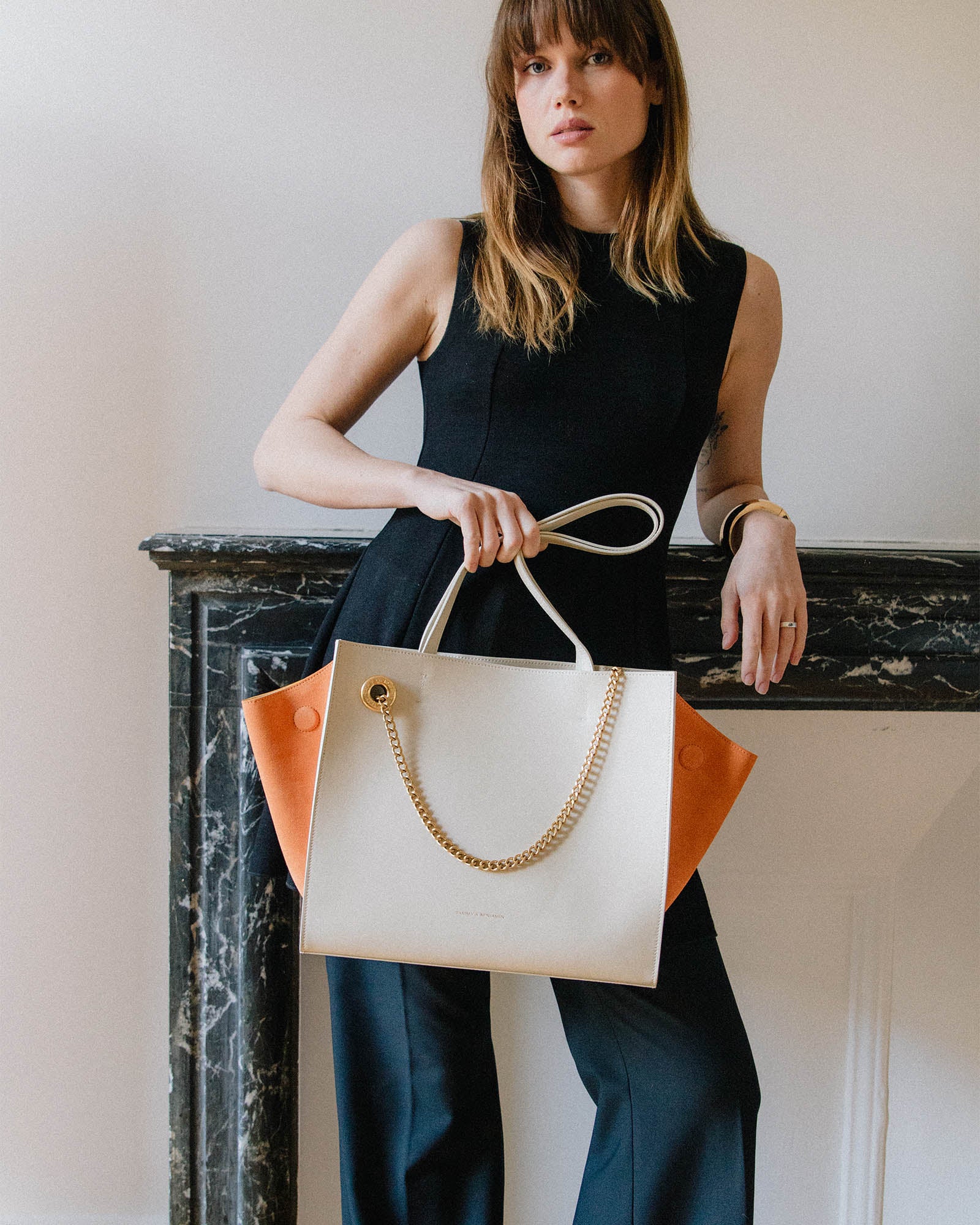 LEXI - Taupe and Orange