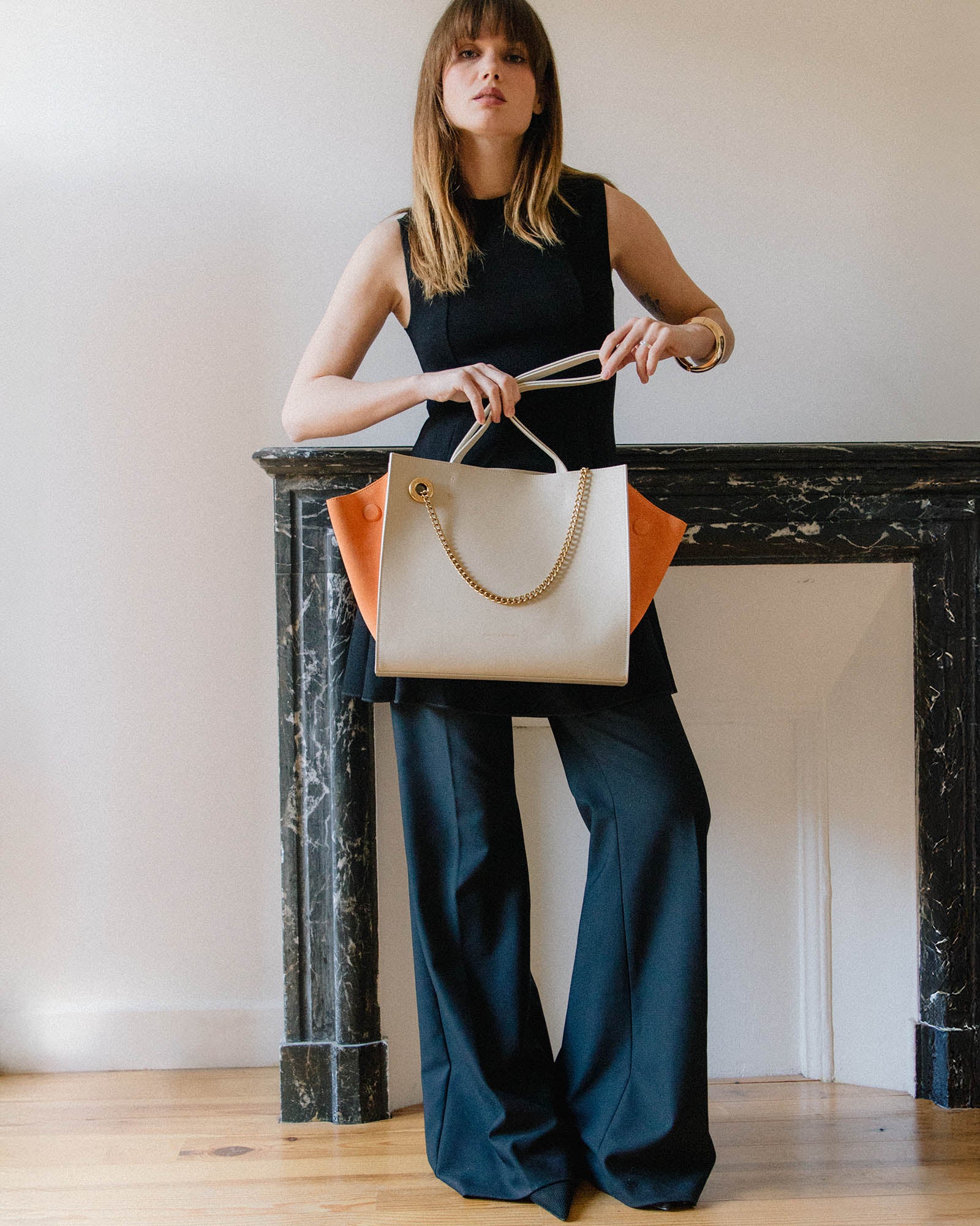 LEXI - Taupe and Orange