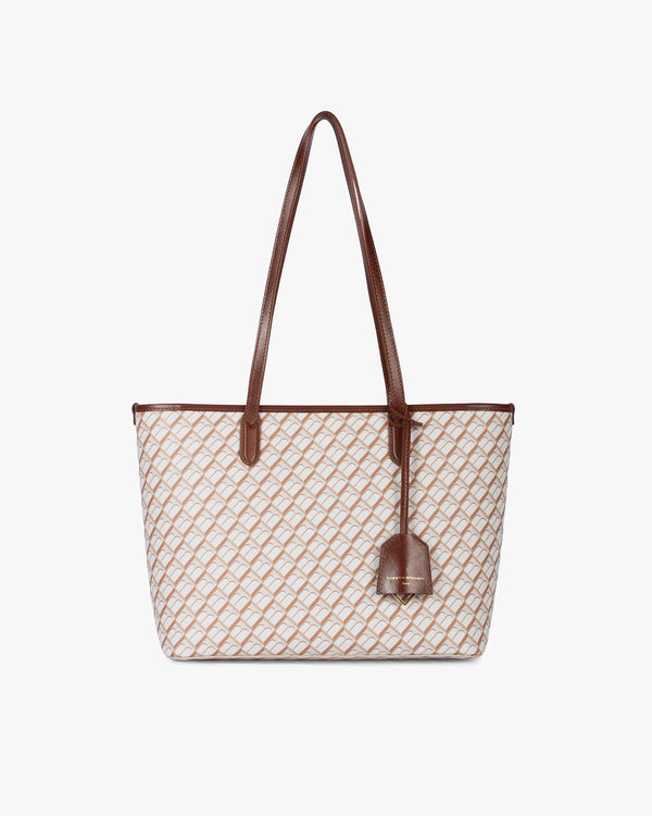 TOTE MONOGRAM PM - Tan et brun