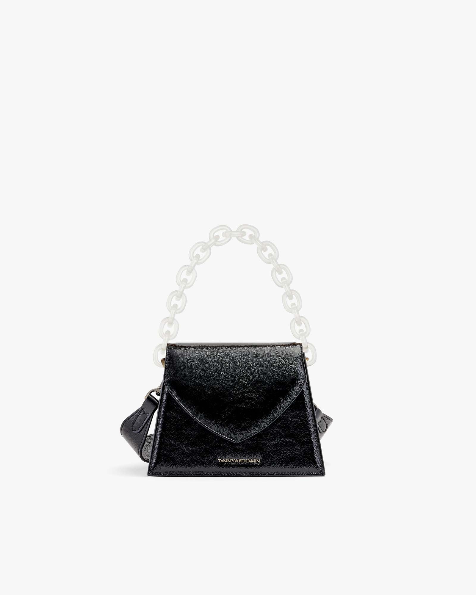 GABRIELLE - Noir naplak|upsale-option--chaine-40-cm-resine-transparente-1