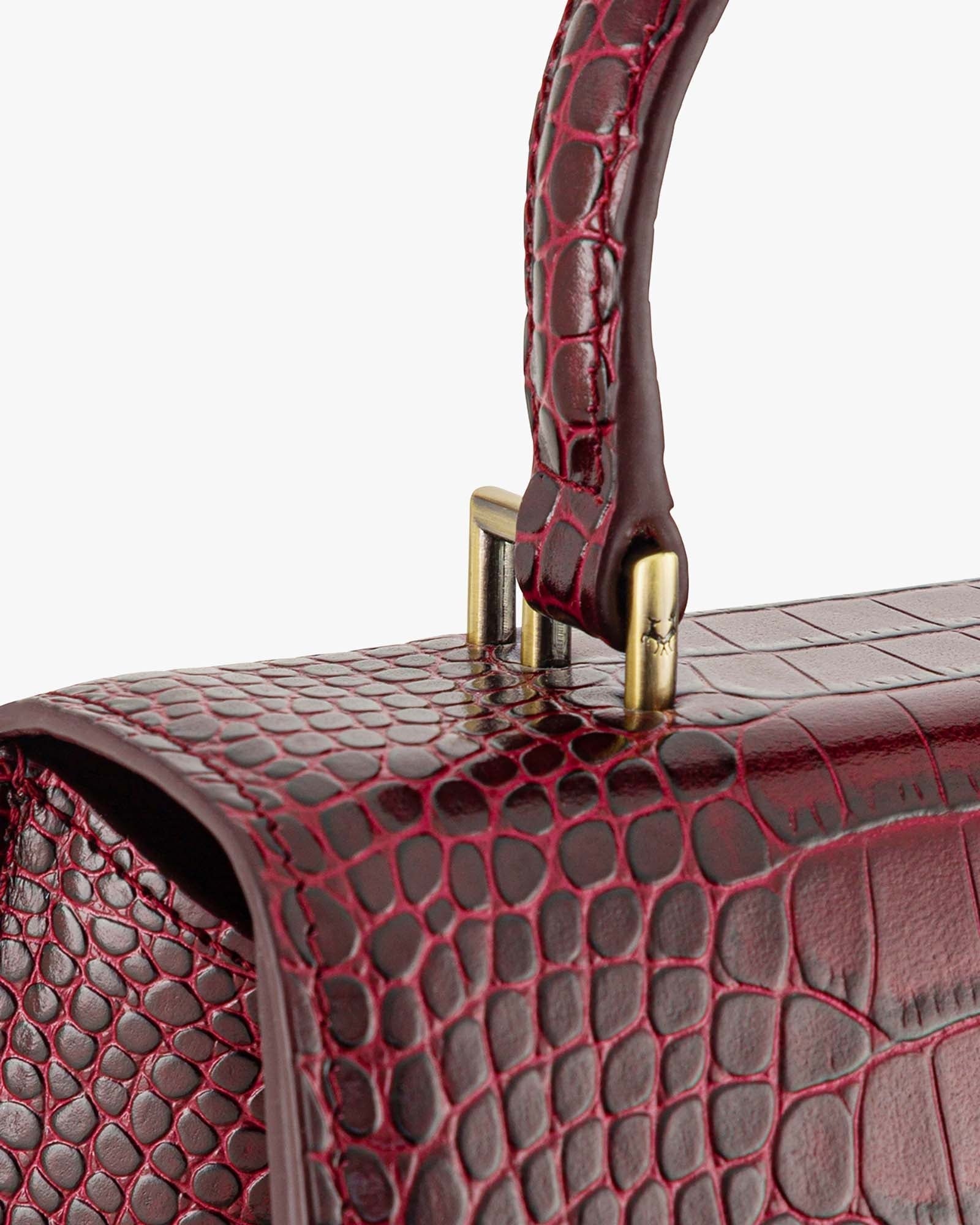 ALEXIA - Burgundy embossed
