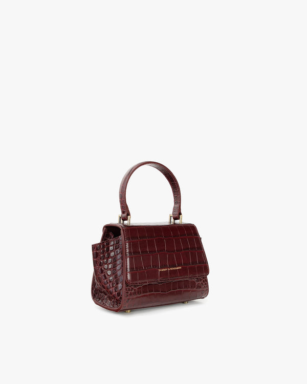 ALEXIA NANO - Bordeaux - Embossé Crocodile