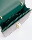 BLAKE - Green - Crocodile embossed