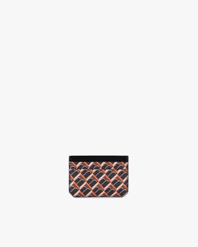 CARD HOLDER MONOGRAM - Brown & Black