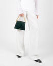 GABRIELLE - Green - Crocodile embossed
