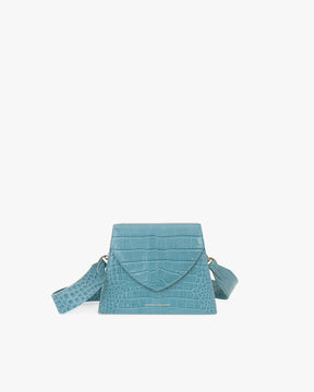 GABRIELLE - Bleu Ciel - Embossé Crocodile