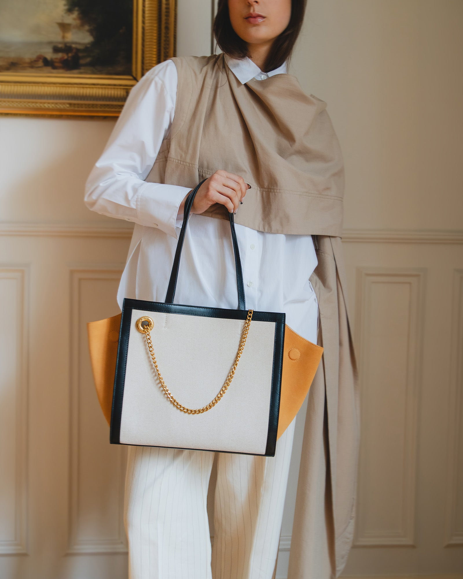 LEXI MM - Canvas & orange