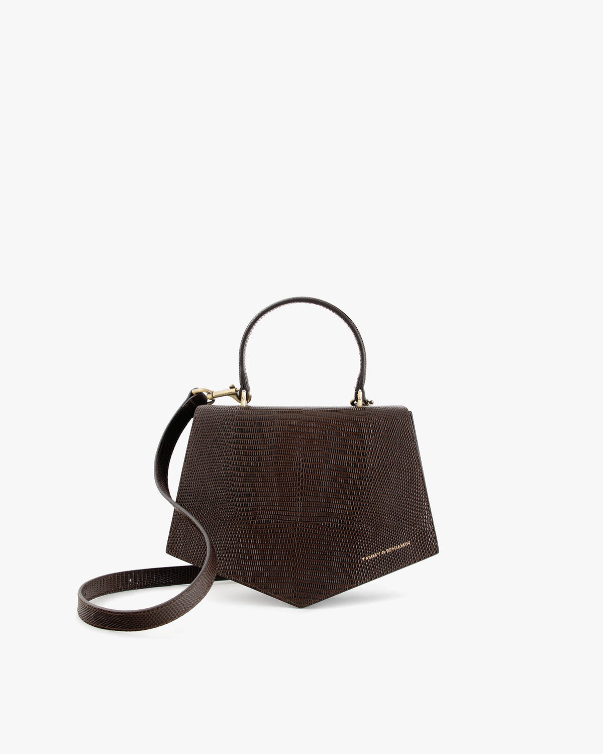 PENTAGONE - Brown - Lizard embossed