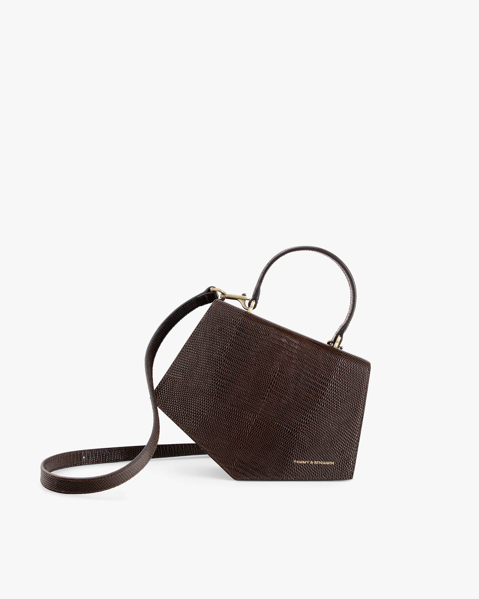 PENTAGONE - Brun - Embossé Lézard