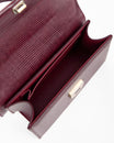 THEA MINI - Burgundy - Lizard embossed