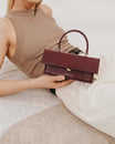 THEA MINI - Burgundy - Lizard embossed