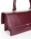 THEA MINI - Burgundy - Lizard embossed