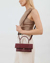 THEA MINI - Burgundy - Lizard embossed