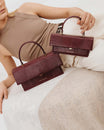 THEA MINI - Burgundy - Lizard embossed
