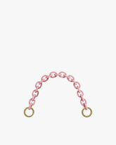 CHAÎNE COURTE - 40 CM - Résine rose fumé-
