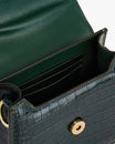 GABRIELLE - Green - Crocodile embossed