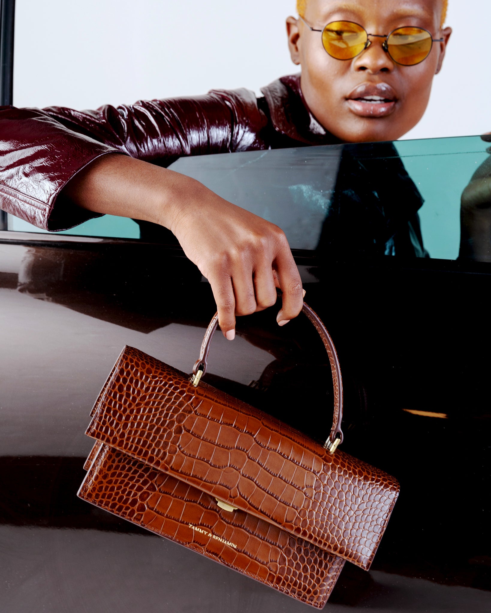 THEA - Brown - Lizard embossed - Bradery