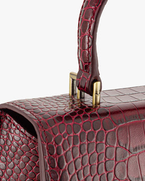 ALEXIA - Burgundy embossed