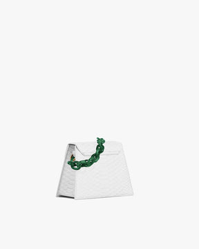 GABRIELLE - Ivory - Crocodile embossed