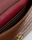POCHETTE GABRIELLE - Brun - Embossé Crocodile
