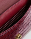 POCHETTE GABRIELLE - Bordeaux - Embossé Crocodile