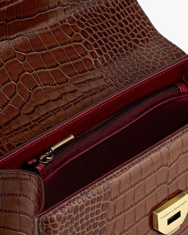 THEA - Brown - Lizard embossed - Bradery